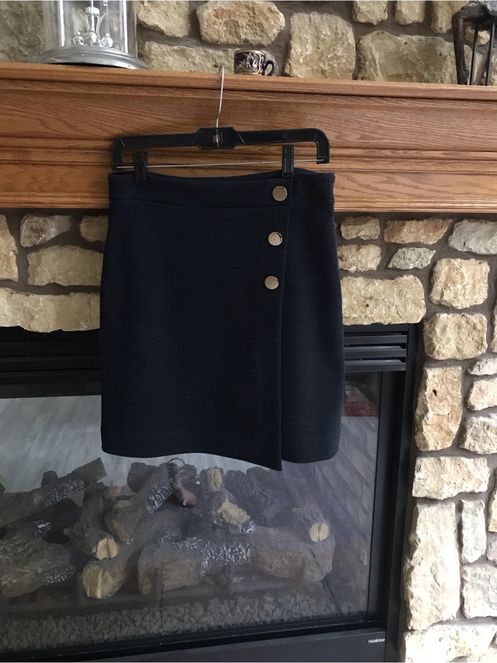LOFT Skirt with Gold Buttons